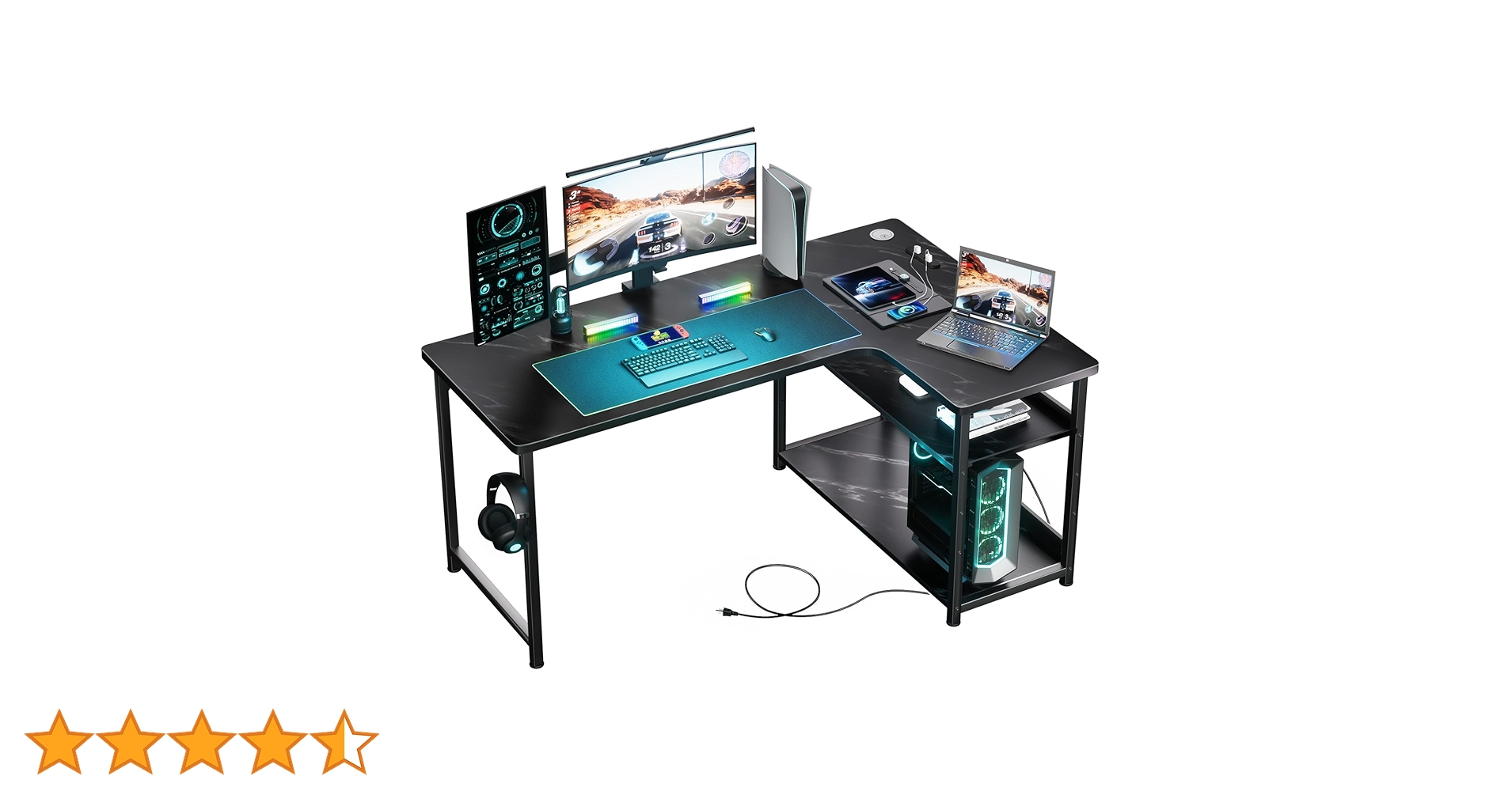 パソコンデスク 引き出し付き 机 pcデスク 幅106cm ゲーミングデスク Amazon.co.jp: GTRACING ゲーミングデスク パソコンデスク L字